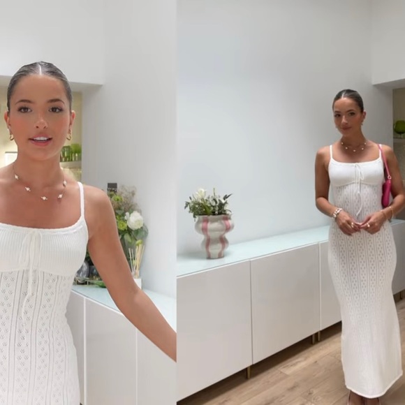 HOUSE OF CB 'Myla' White Knit Maxi Dress - Picture 7 of 12